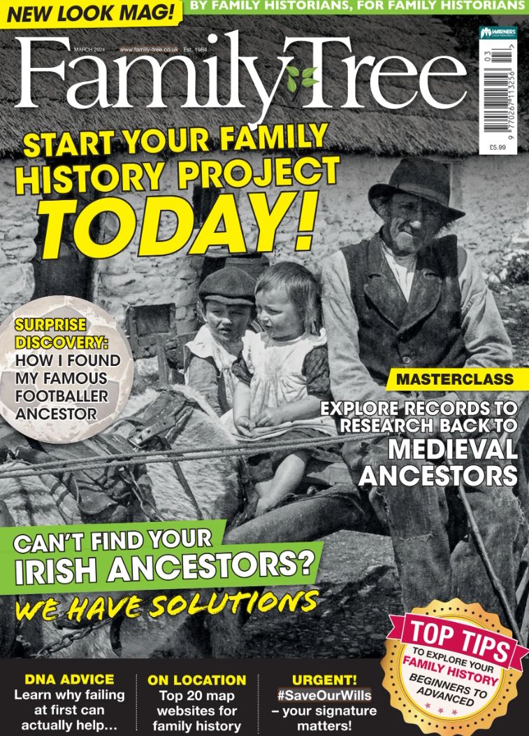 Front cover of March 2024 Family Tree magazine
