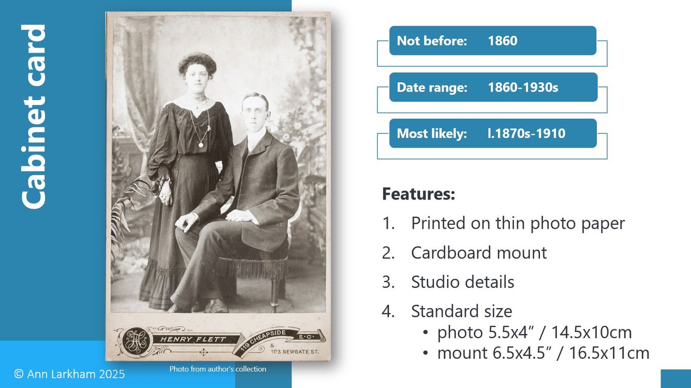 Information about cabinet cards