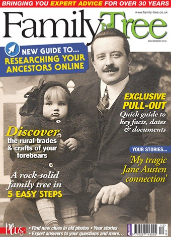 Front cover of December 2016 Family Tree magazine