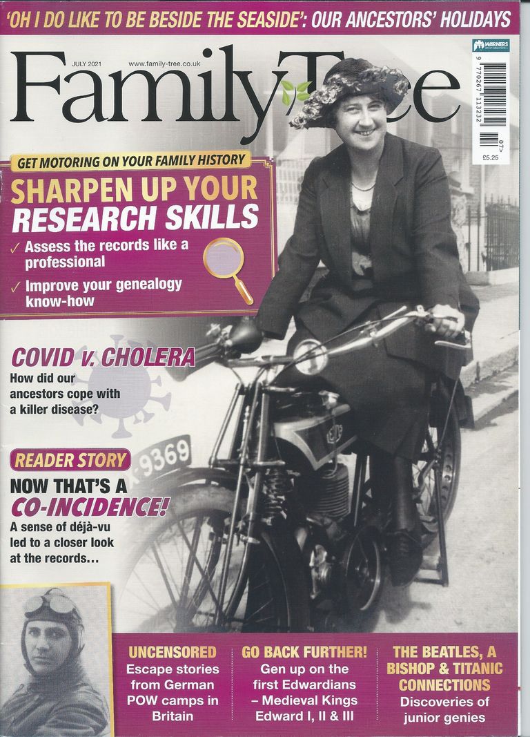 Front cover of July 2021 Family Tree magazine