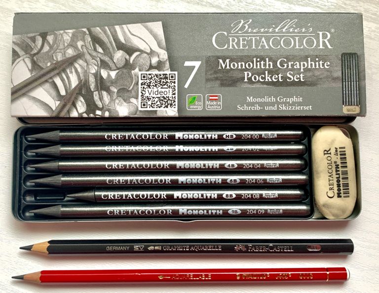 Aquarelle, Stabilo and Cretacolor pencils