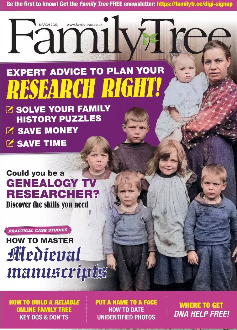 Front cover of March 2024 Family Tree magazine