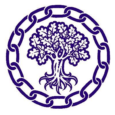 Society of Genealogists logo which is a purple stylised tree in a circle of purple chain. The background is white.